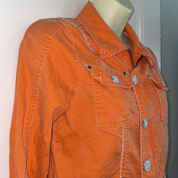 Christopher Blue orange denim look jacket - Picture 5 of 12